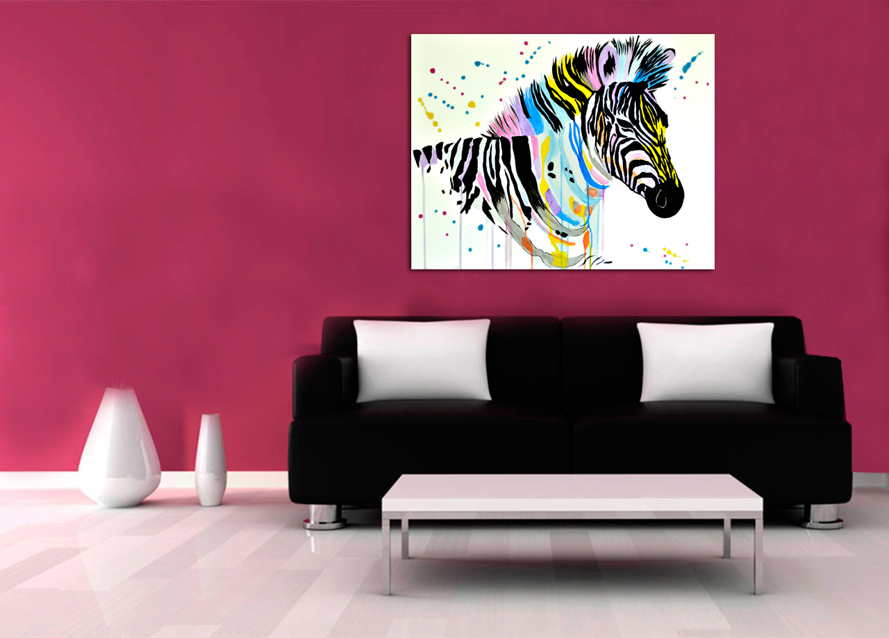 Quadro a cores de zebra