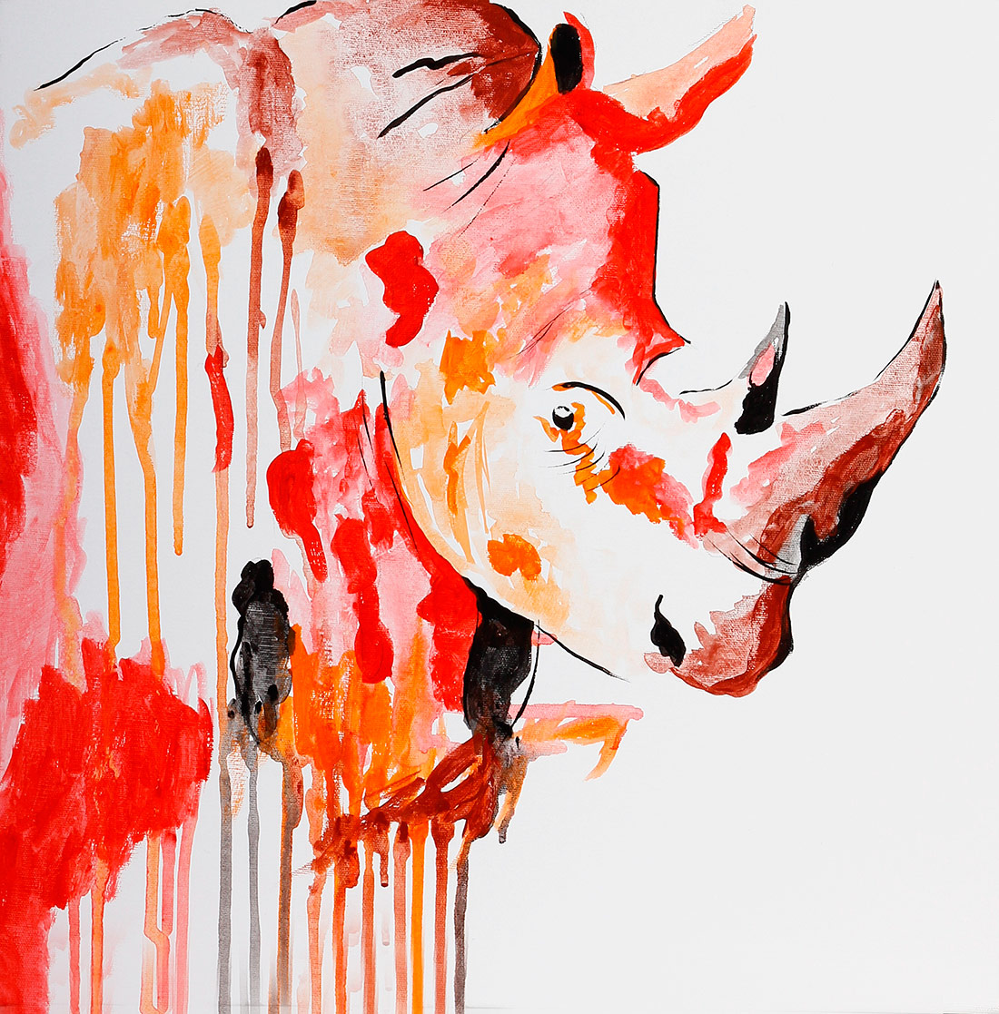 A arte é a expressão da alma, e o quadro de Rinoceronte é um exemplo disso a força e o poder da vida estão presentes em cada detalhe!