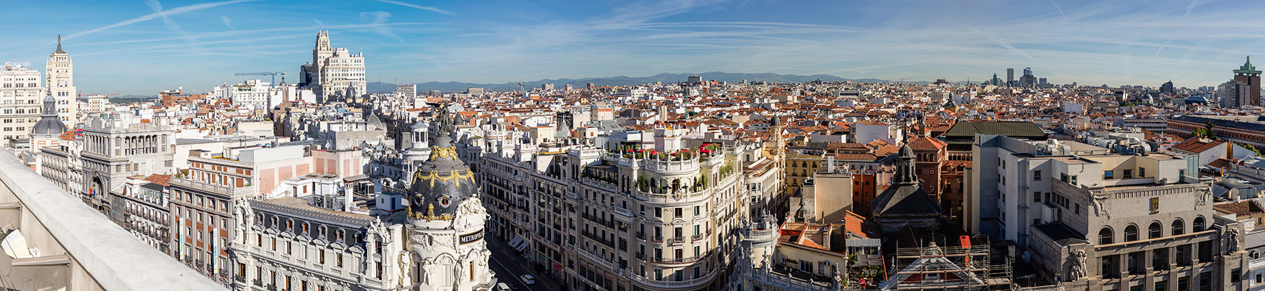 Vista panorâmica da pintura de Madrid