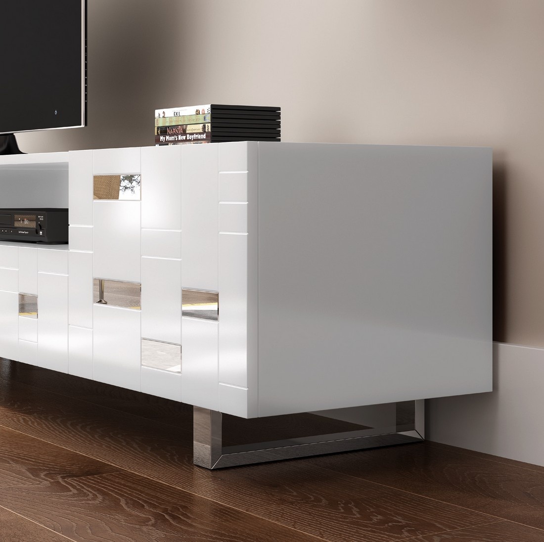 Um toque de modernidade para o seu espaço móvel TV Miroir, com um design único e elegante.