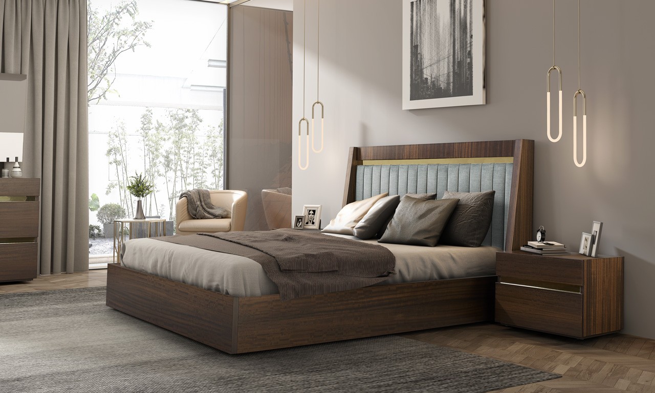 Um lugar para descansar e recarregar energias a cama de casal Luanda, com design moderno e elegante, é o cenário perfeito para um sono reparador.