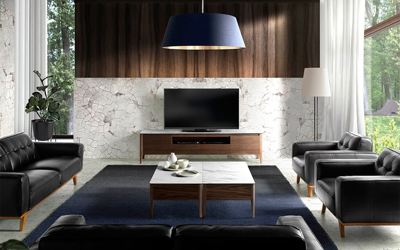 O móvel TV Marble é o mobiliário perfeito para transformar o seu espaço em uma área de entretenimento moderna e aconchegante.