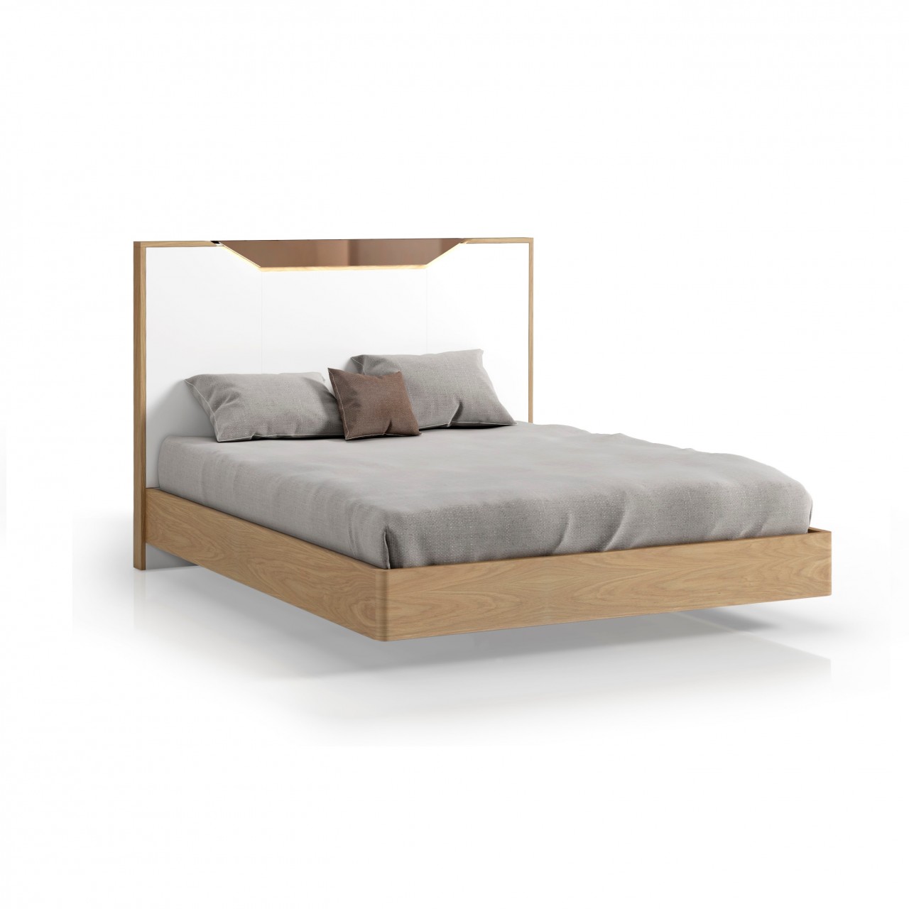 O sonho de uma noite tranquila começa com a cama de casal Luca New. Esta cama moderna e elegante garante um descanso perfeito para todos os dias.