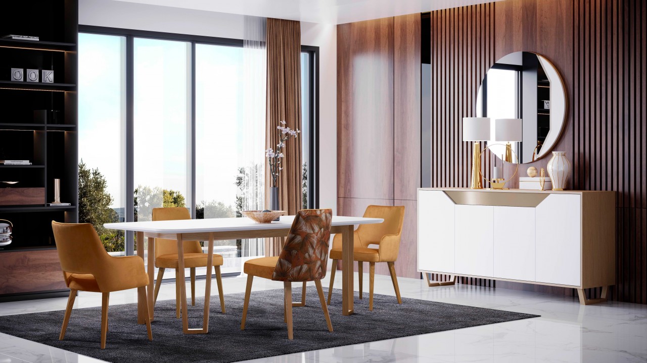 A Sala de Jantar Luca New é a escolha ideal para criar o ambiente perfeito para o seu lar.