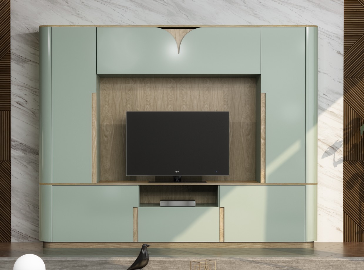 Otimize o seu espaço com a estante TV Bello Água. Ela conta com design moderno e sofisticado para dar um toque especial à sua decoração.