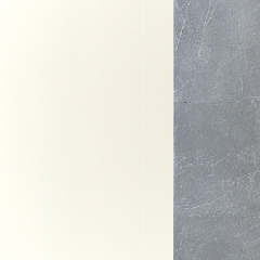 MDF / Lacado Branco + Prata