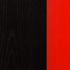 Carvalho + MDF / Wengue Preto+ Lacado Vermelho (Foto)