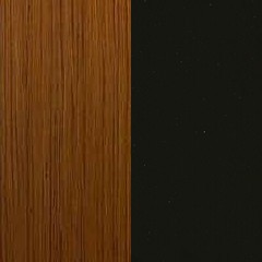 Carvalho + MDF / Cor M11-Natural + L2 Preto Brilho
