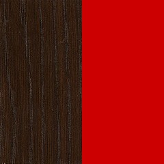 Carvalho + MDF / Cor M3-Wengu� + L3 Vermelho Brilho (Foto)