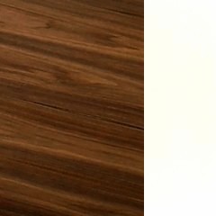 Nogueira + MDF / Cor Natural + Branco