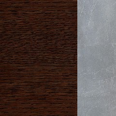 Carvalho+MDF / Cor Chocolate+Prata