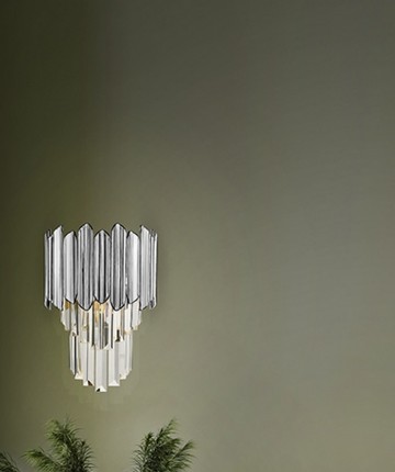 Aparência de luxo e sofisticação o aplique de parede Tiara Cromado é a opção certa para iluminar sua casa com estilo.
