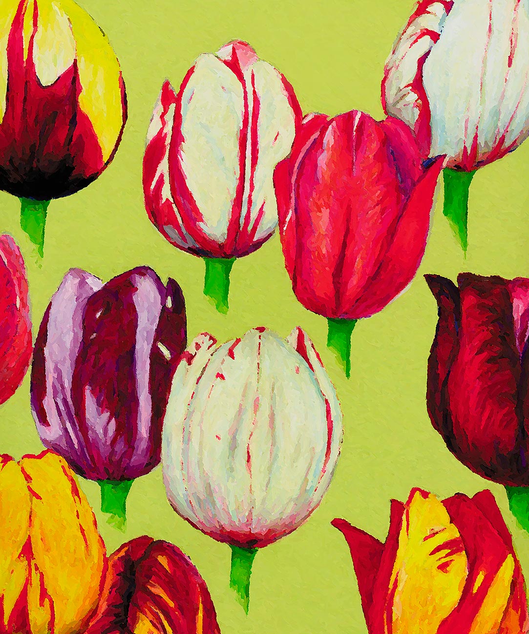 Quadro Tulipas Pop Art