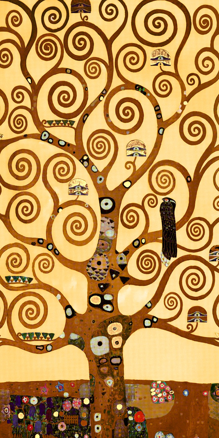 Árvore da vida de Klimt pintando 2 partes