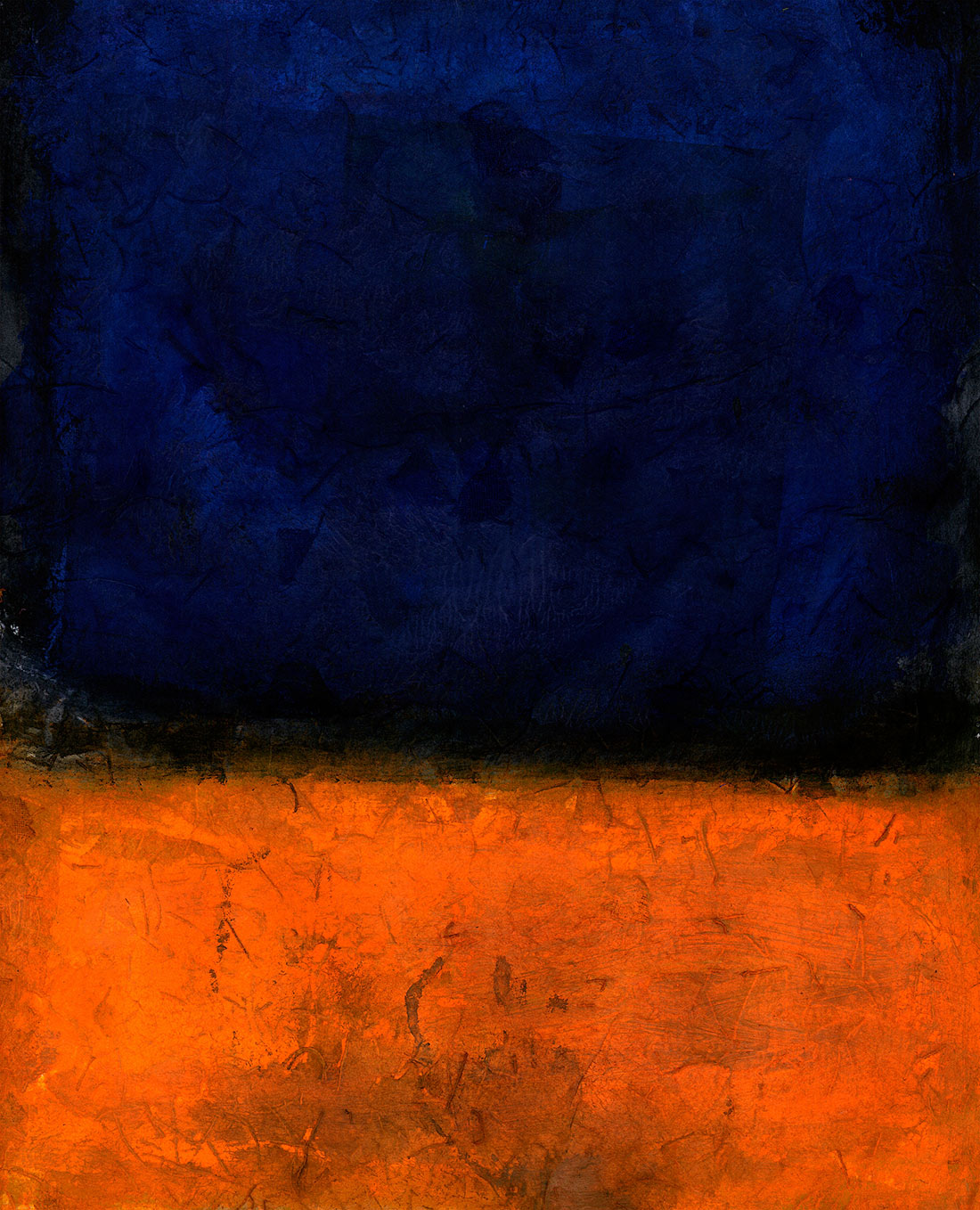 Quadro Orange and Dark Blue