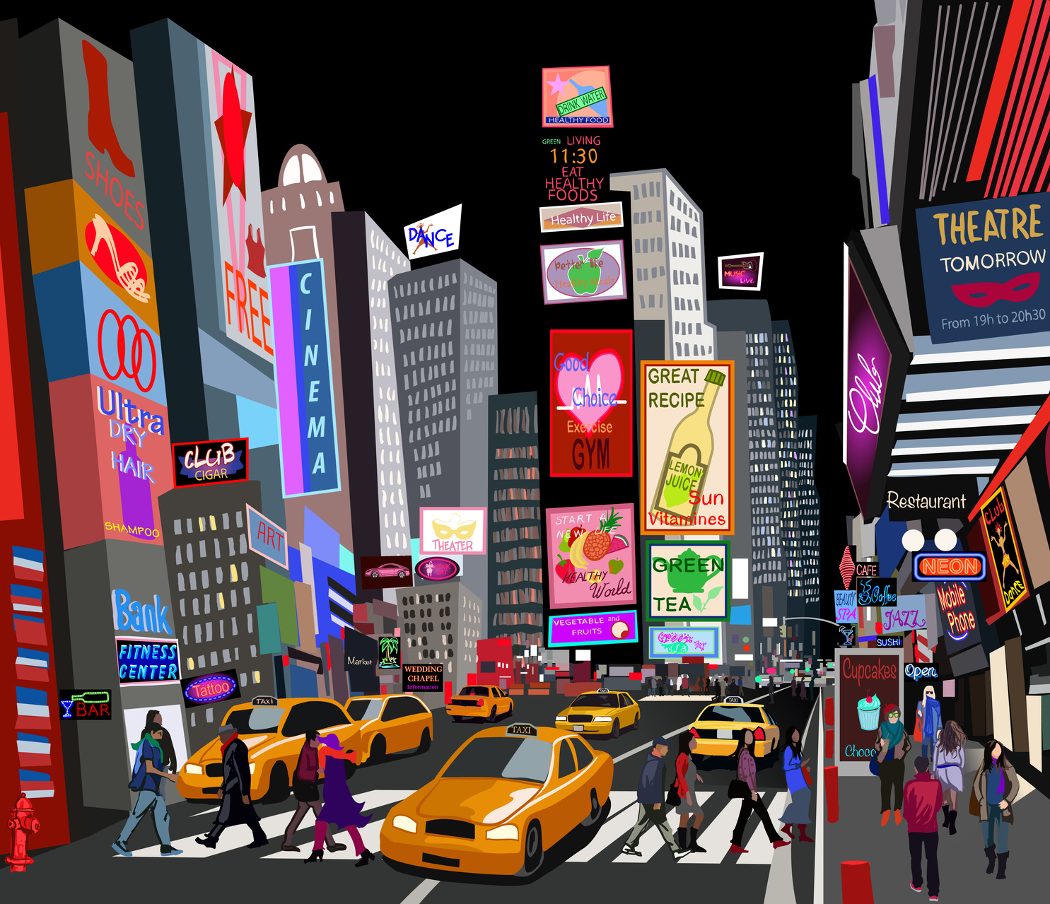 Quadro New York Time Square