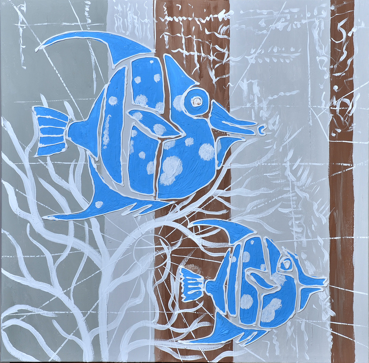Pintura de Peixe Azul