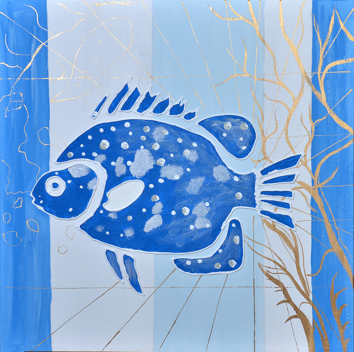 Quadro Peixe Azul