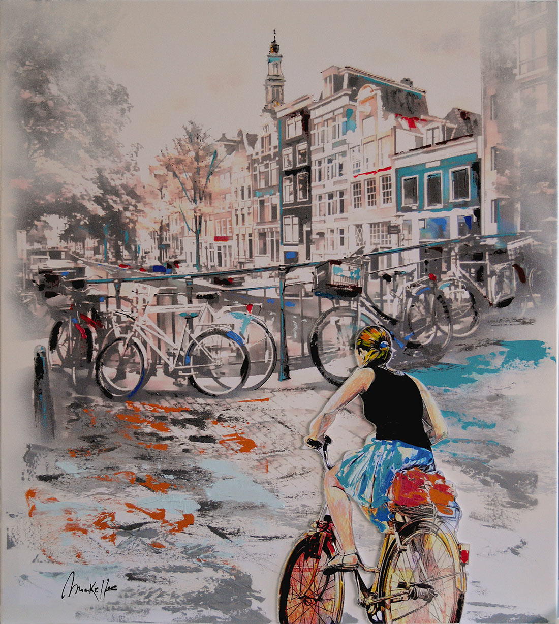 Quadro de bicicleta de Amsterdam
