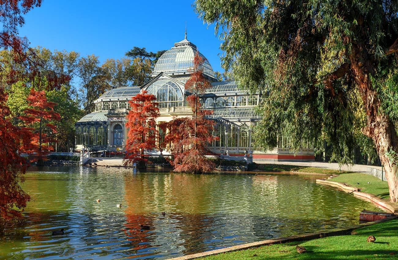 Pintura do palácio de vidro de Madrid