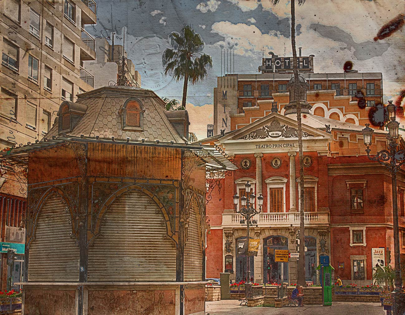 Pintura da Praça La Paz Castellon