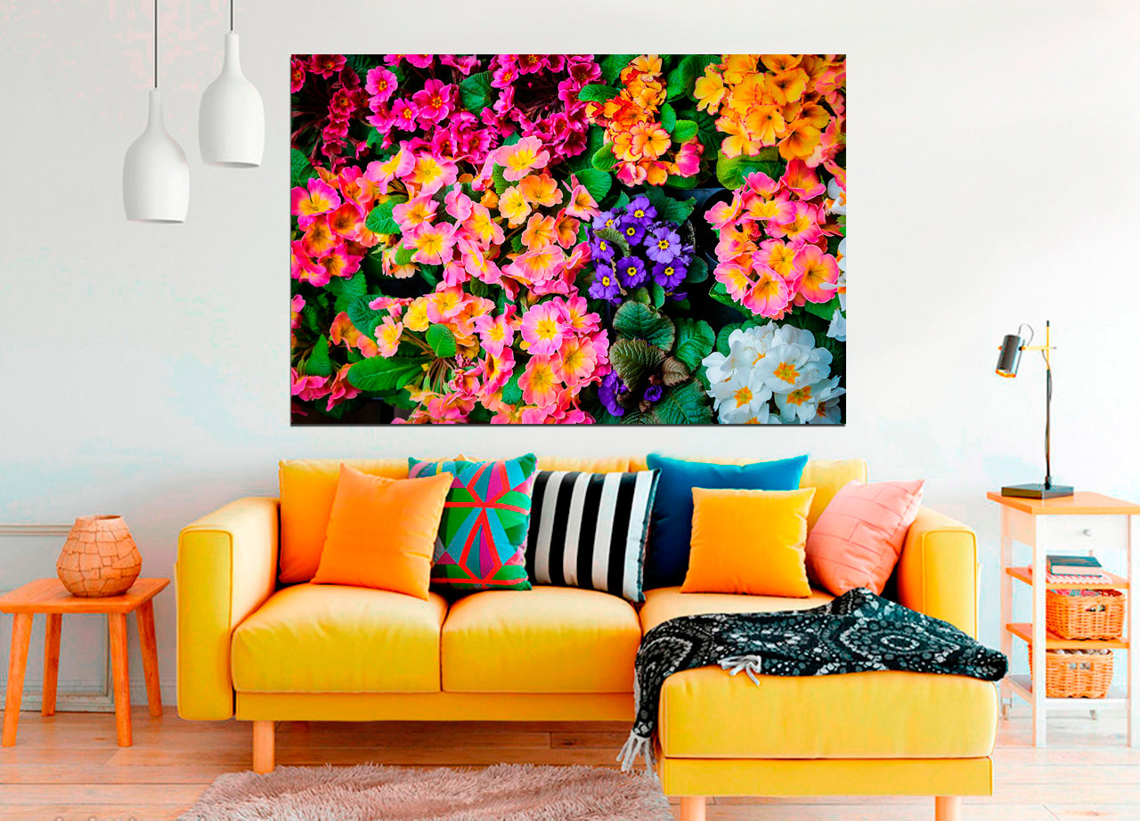 Pintura de flores e cores