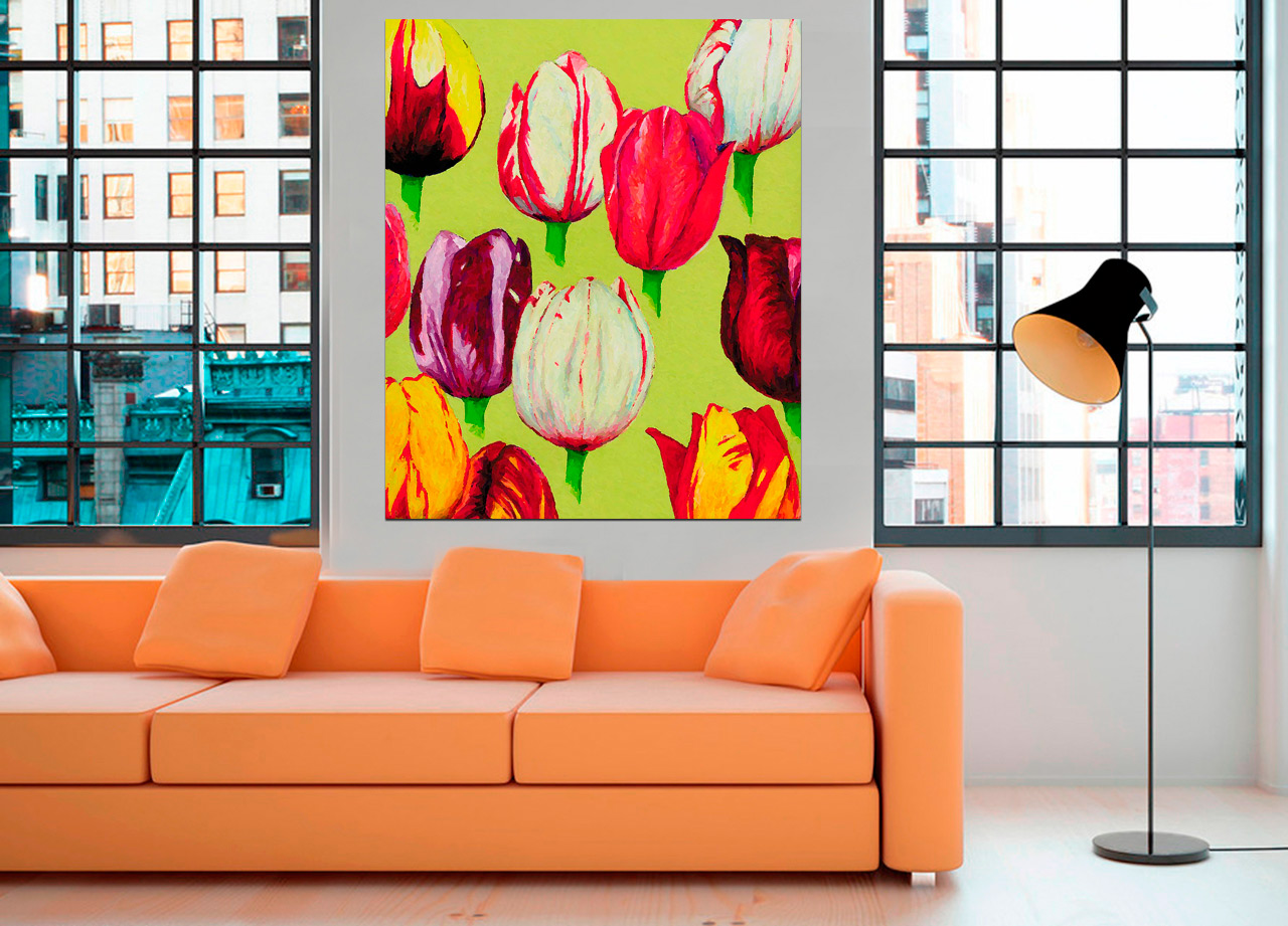 Quadro Tulipas Pop Art