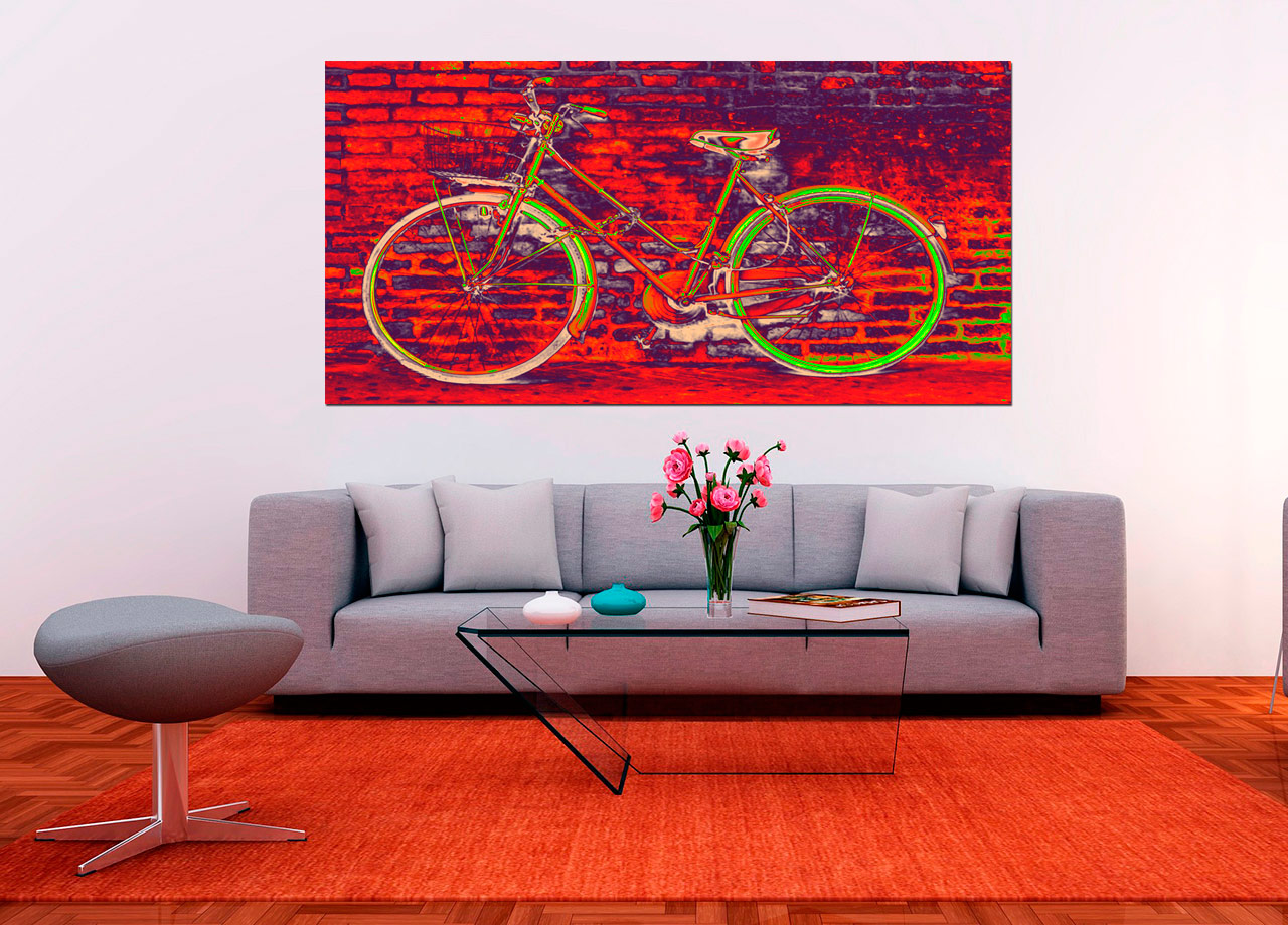 Quadro de bicicleta vermelho