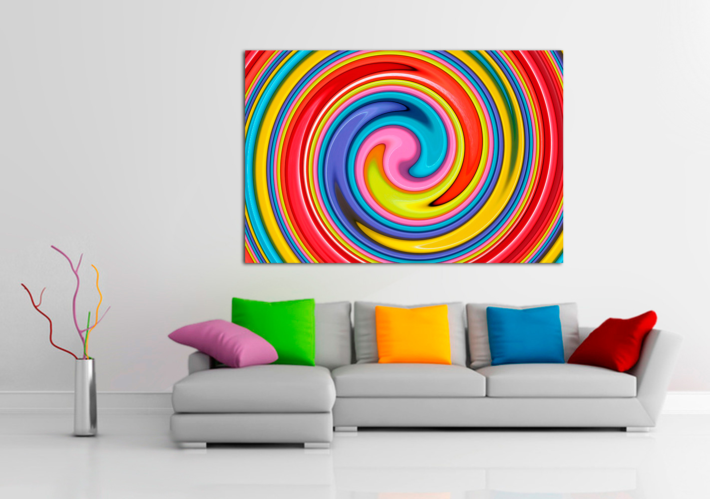 Pintura espiral abstrata