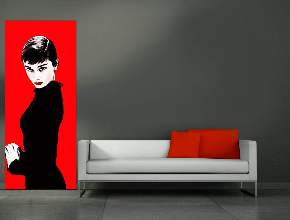 pintura vermelha da Audrey