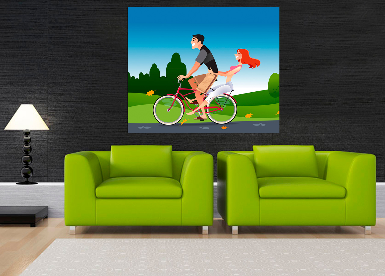 Quadro Casal de Bicicleta