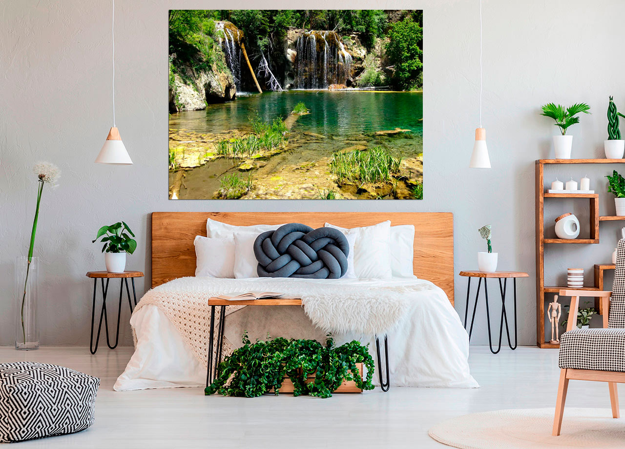Pintura de paisagem em cascata
