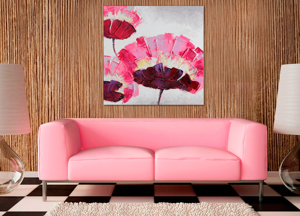 Quadro Rosa Papel 2