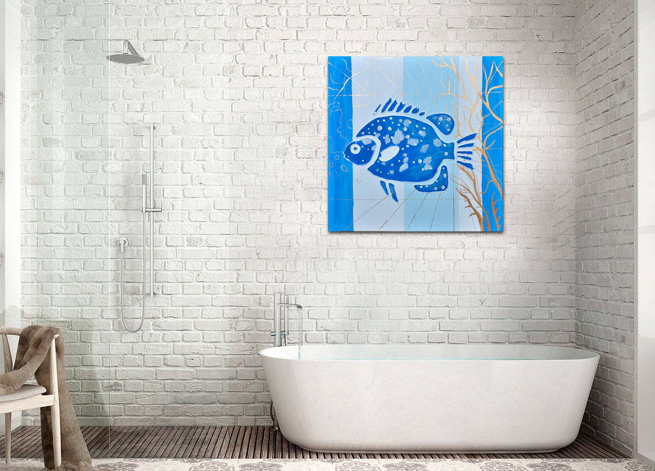 Quadro Peixe Azul