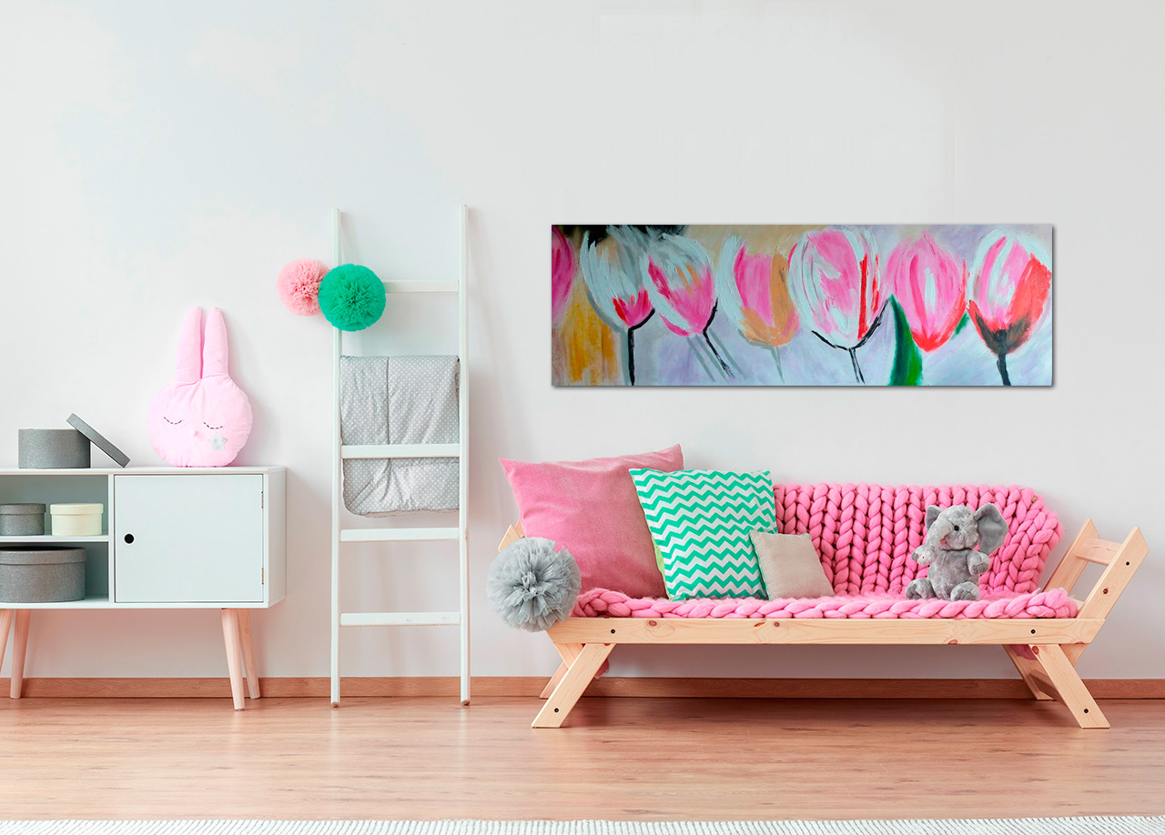 Quadro Tulipas Rosa