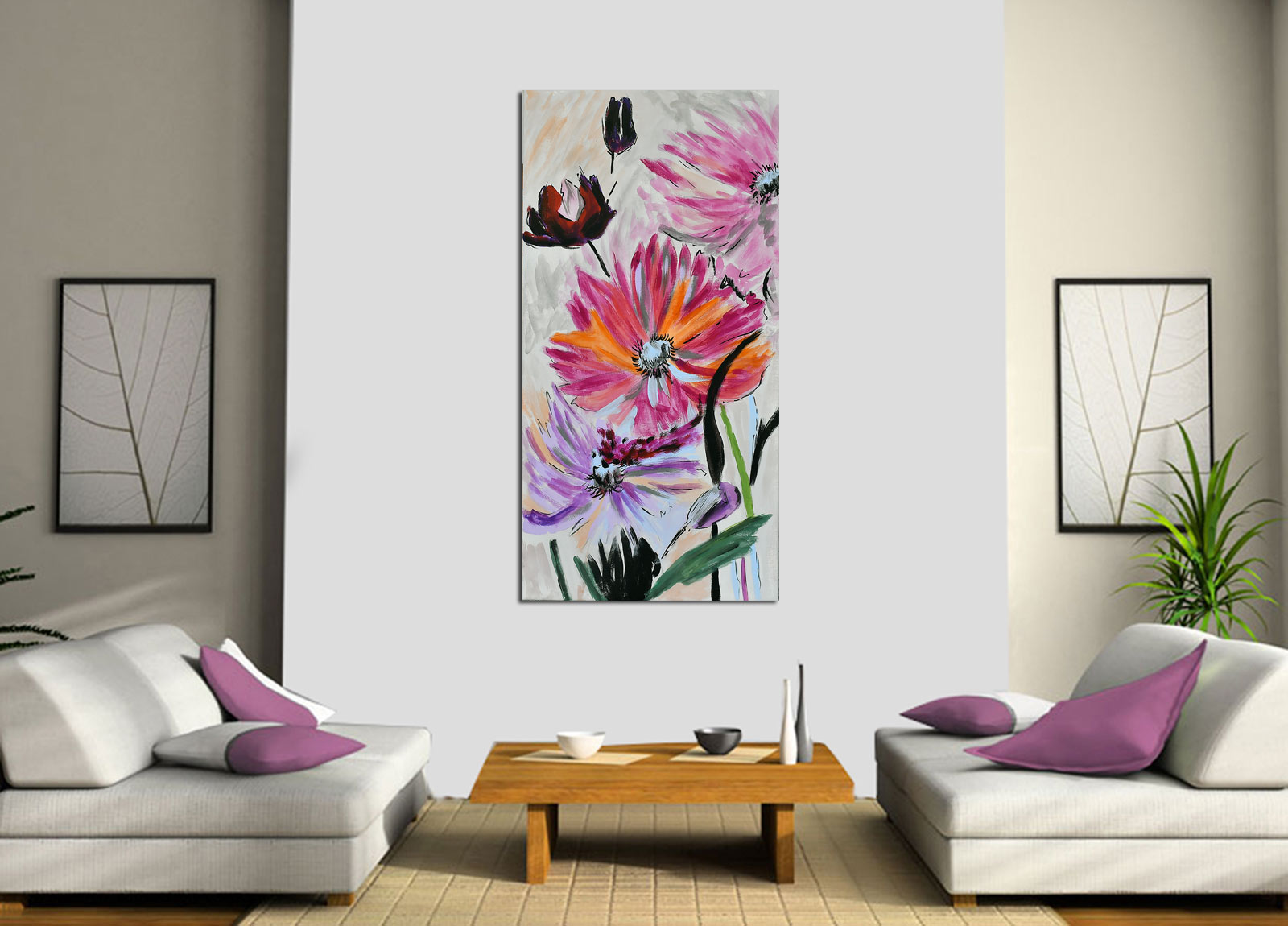 Quadro Flores Rosa