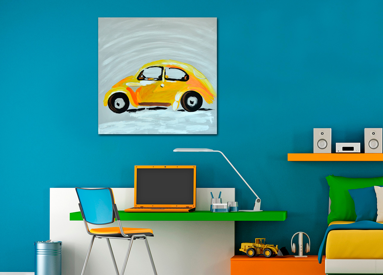 Quadro Coche Yellow