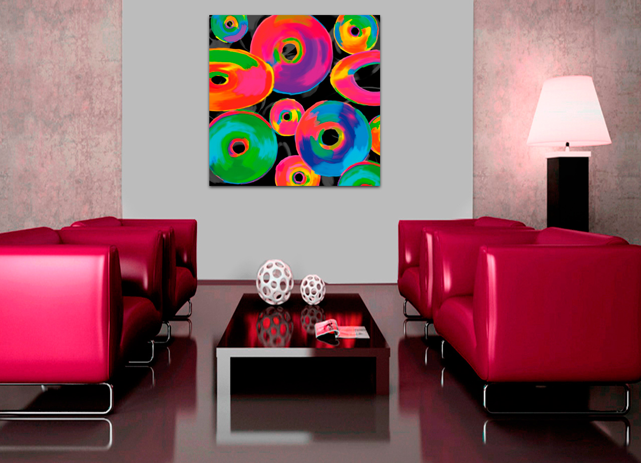 Quadro Donuts Coloridos