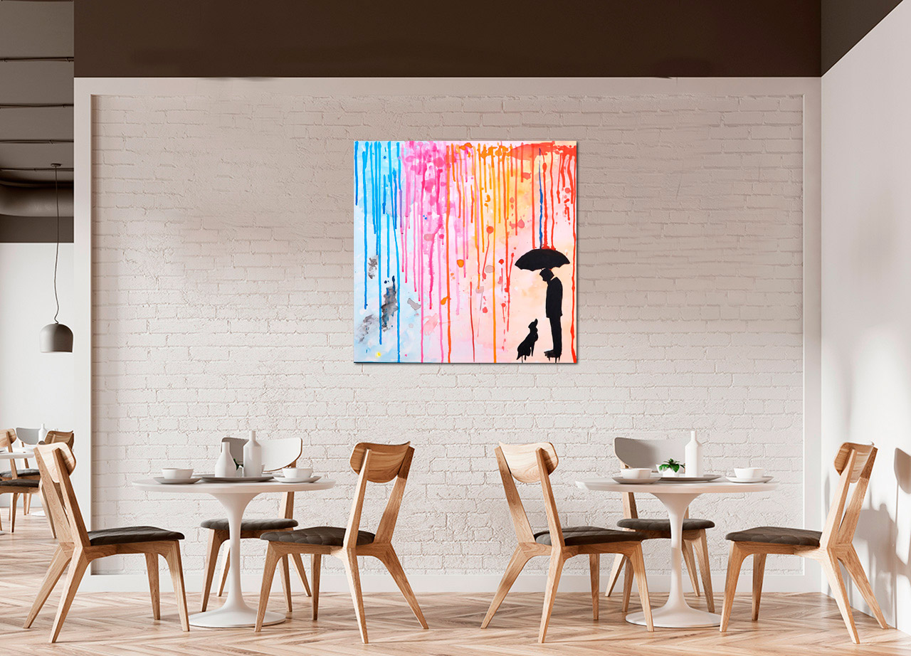 Pintura de chuva colorida 1