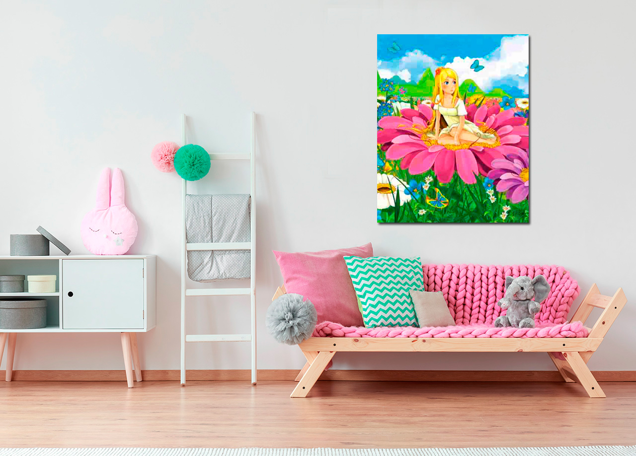 Quadro Menina em Flor