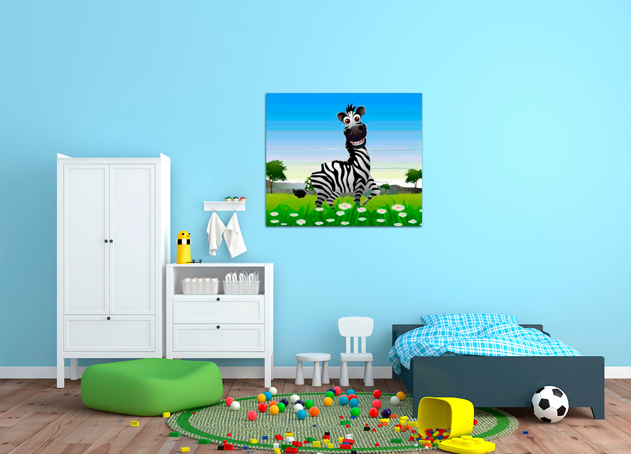 Quadro Zebra Feliz 