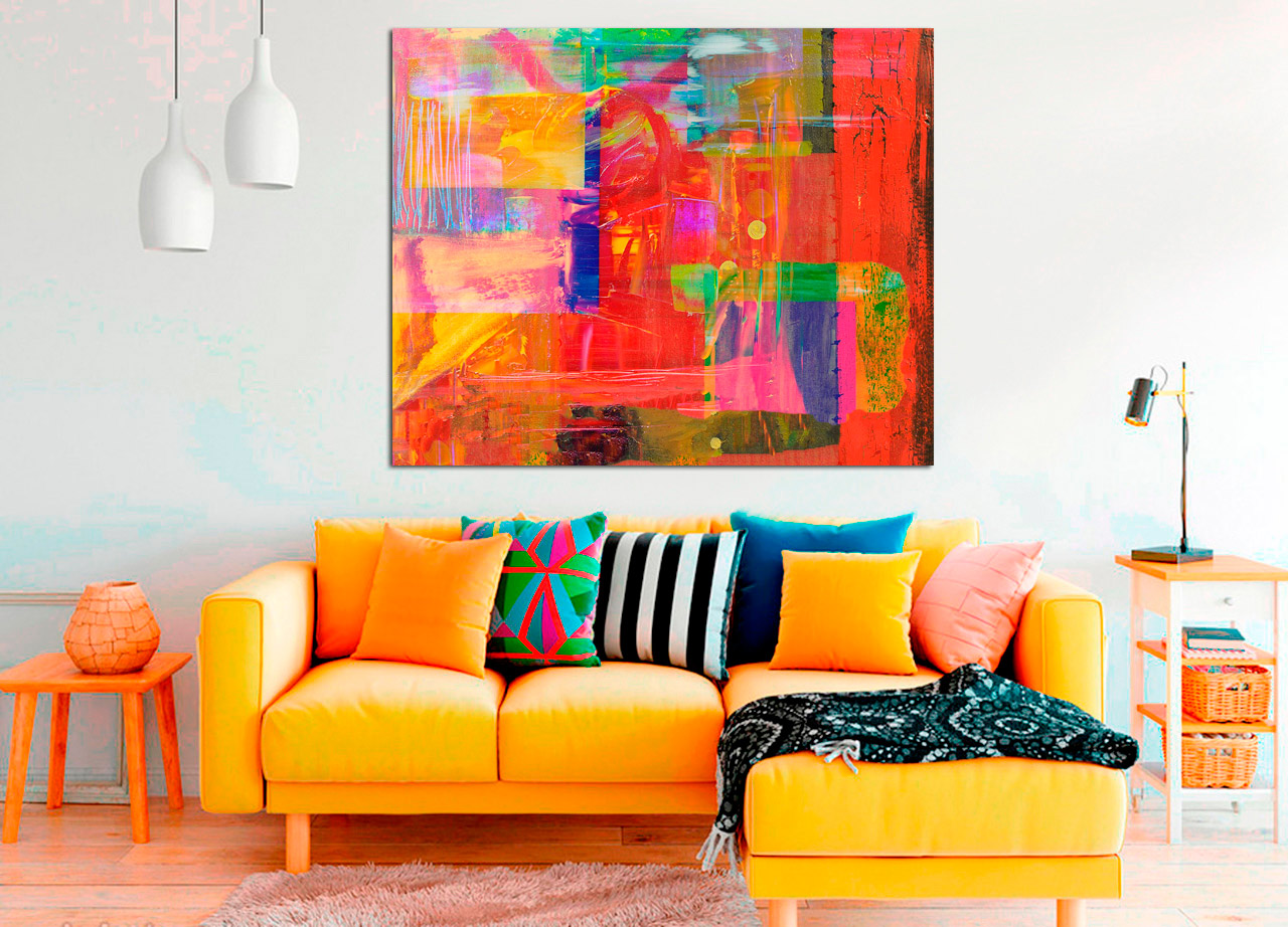 Pintura abstrata viva