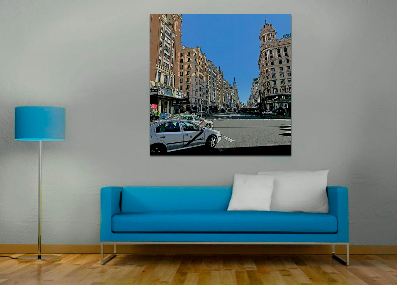 Madrid Gran Via Pintura a cores