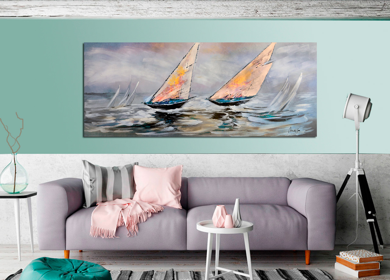 Pintura de barcos à vela