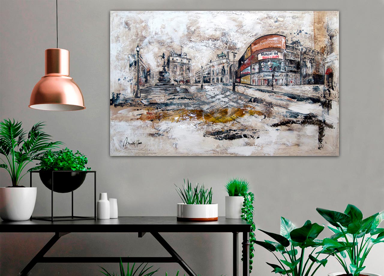 Picadilly Circus pintura de paisagem urbana