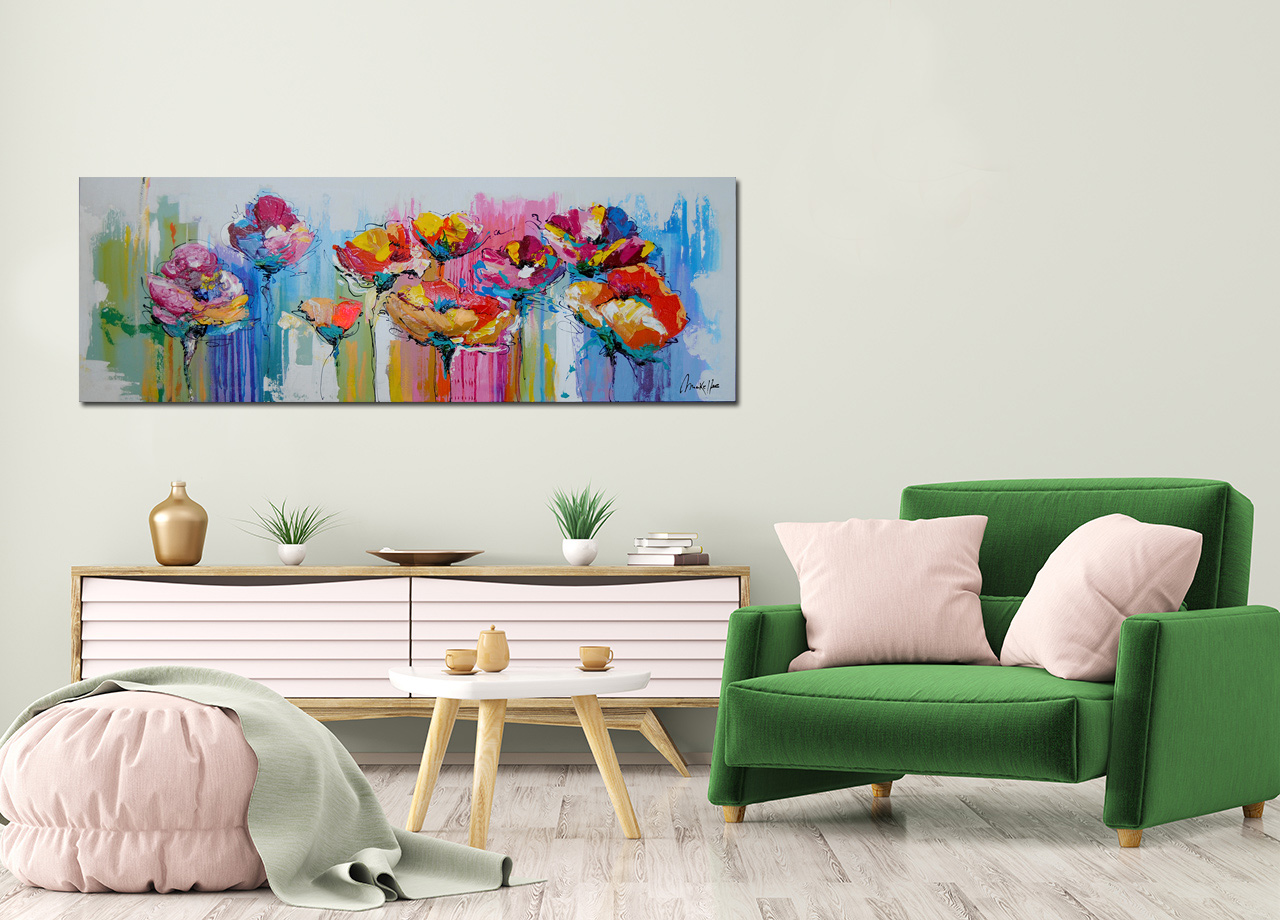 Pintura moderna de flores