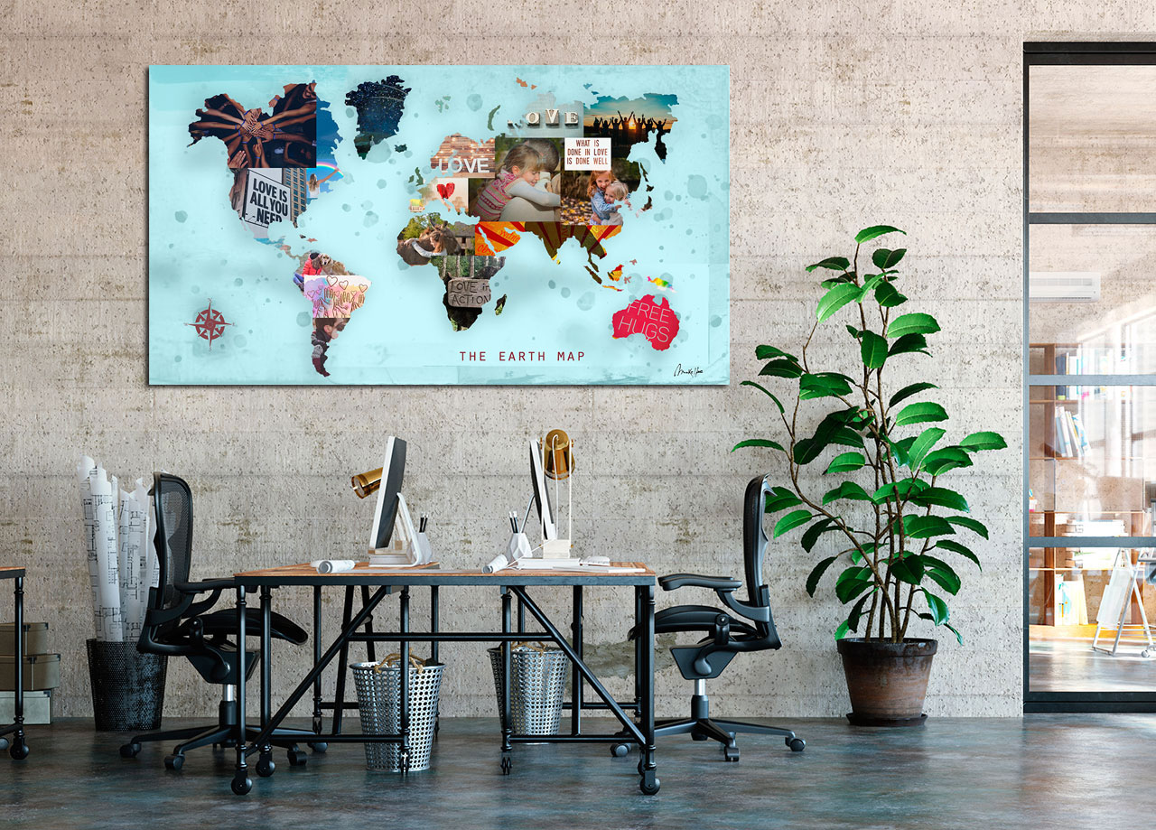 Amo a pintura do mapa mundial