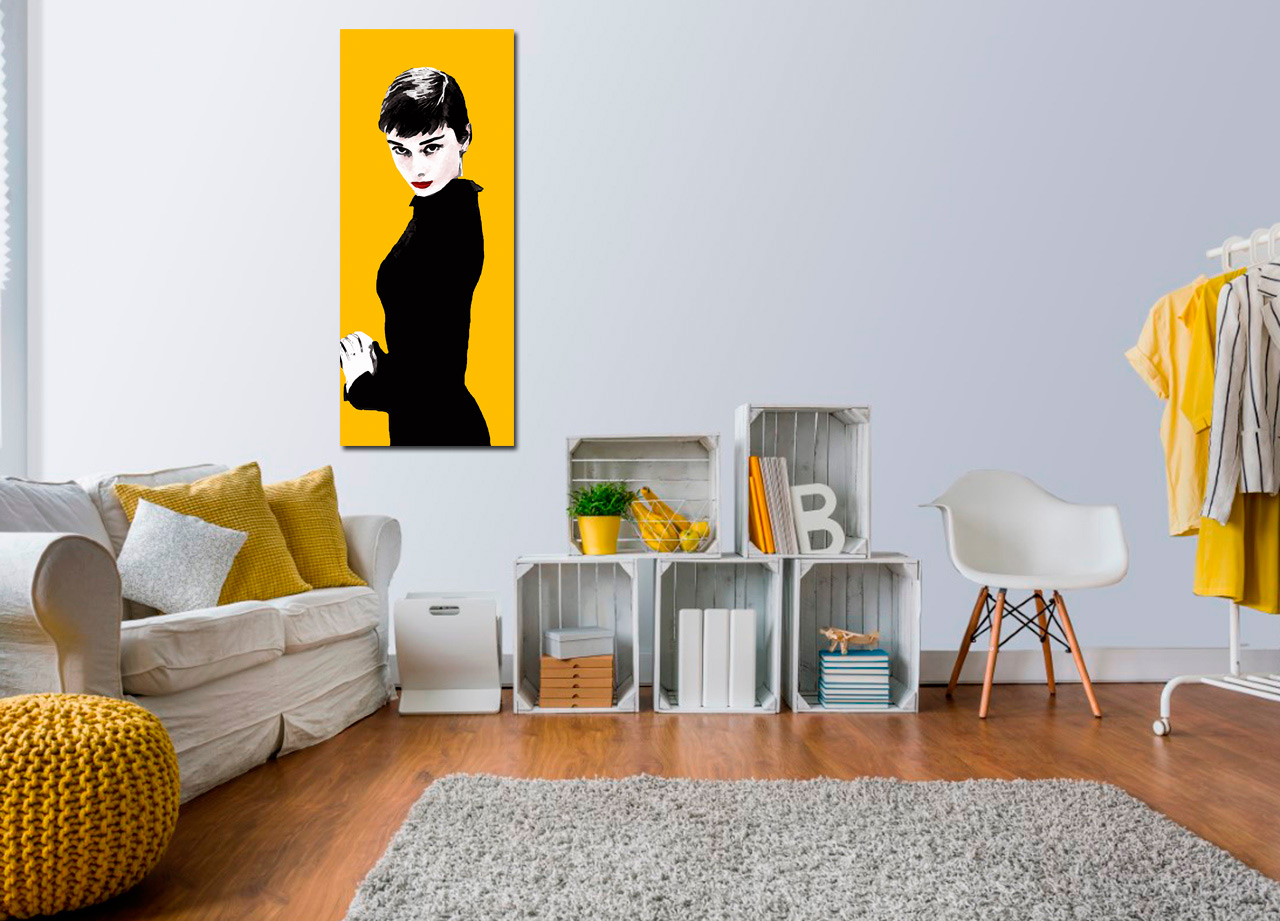 Pintura amarela de Audrey