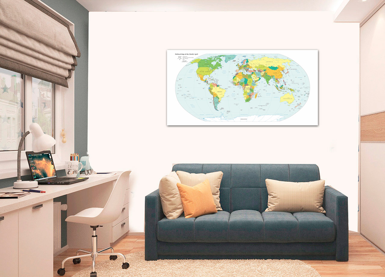 Pintura de mapa mundial