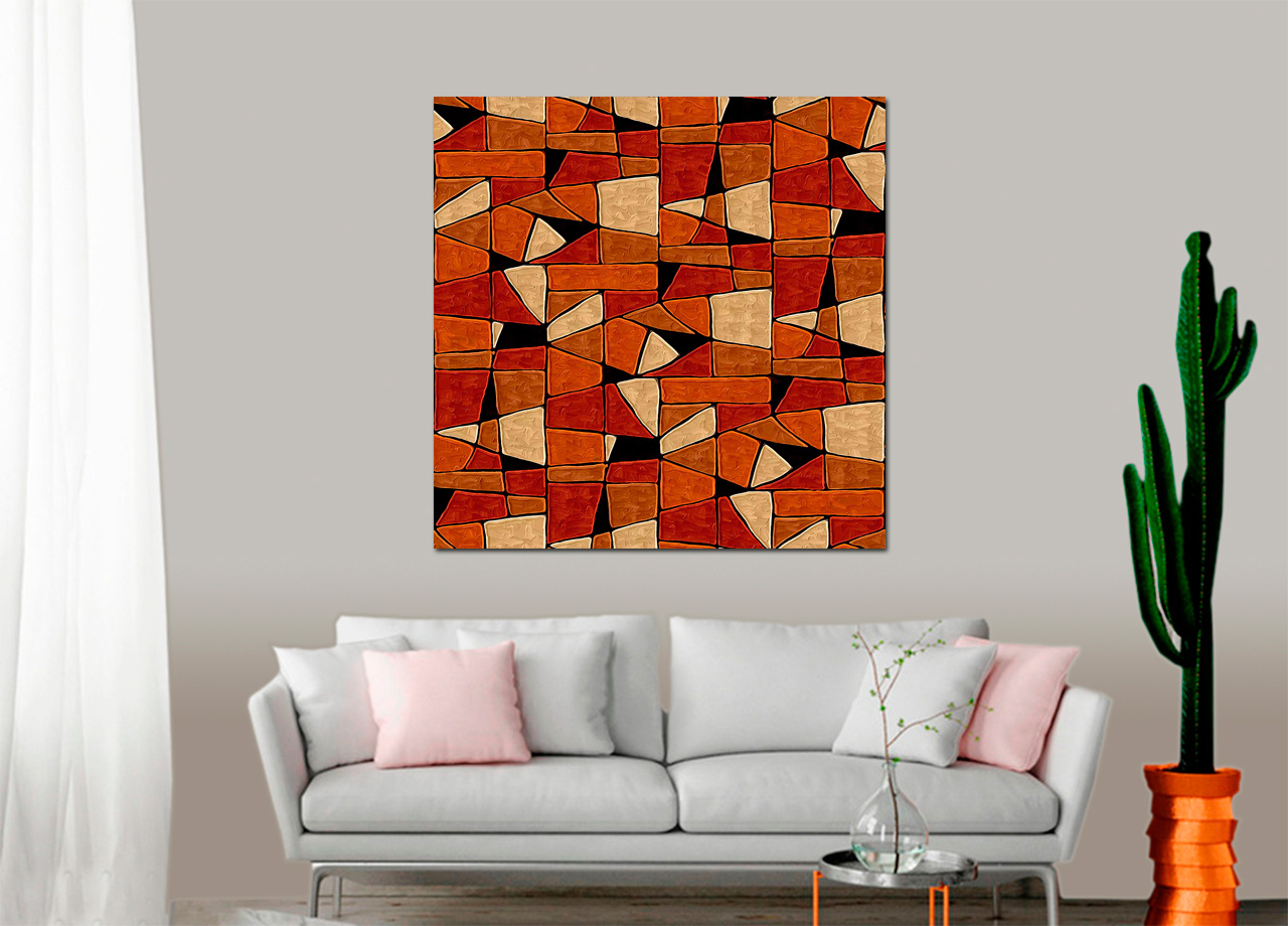 Quadro Mosaico Abstrato